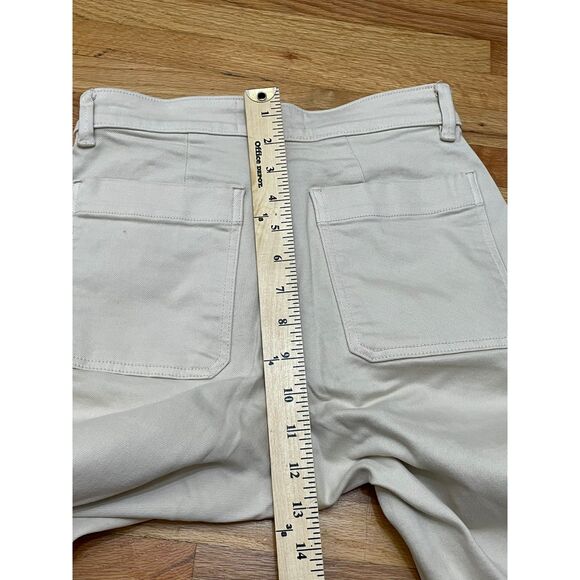 Everlane Women's 0 Ecru Beige Pant Cotton Chino Crop Straight Leg Crop Office - Picture 8 of 10